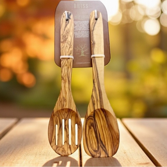 driss Other - NWT Olive Wood Cooking Utensil Set
